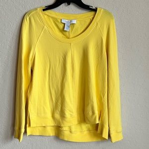 Weekend Andrea Jovine French Terry Yellow Sweatshirt Size Medium